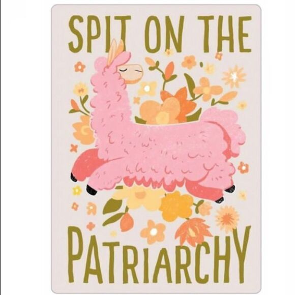 Spit on the Patriarchy Llama Magnet - Picture 4 of 4